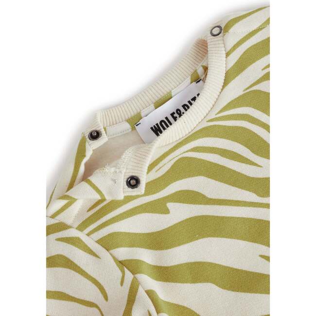 Baby's Matias Long Sleeve Sweatshirt, Zebra Olive - Sweatshirts - 5