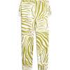 Ana Gathered Fringe Back Skirt Leggings, Zebra Olive - Leggings - 1 - thumbnail