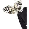 Baby's Aurora Long Sleeve Snap Button Bodysuit, Zebra Black - Bodysuits - 5