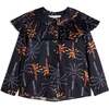 Alzira Frill Detail Long Sleeve Blouse, Fireworks - Blouses - 1 - thumbnail