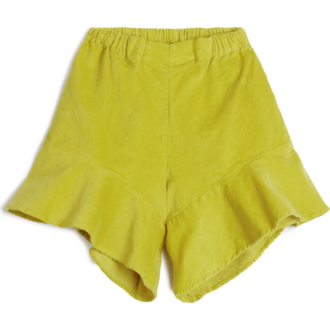Aurelia Frill Leg Dyed Shorts, Velvet Lime