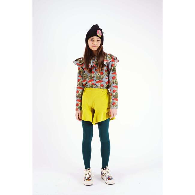Aurelia Frill Leg Dyed Shorts, Velvet Lime - Shorts - 2