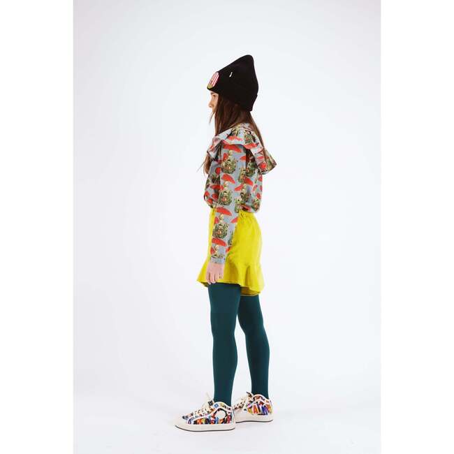 Aurelia Frill Leg Dyed Shorts, Velvet Lime - Shorts - 3