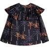 Alzira Frill Detail Long Sleeve Blouse, Fireworks - Blouses - 5