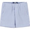 Little Charlie Pull Up Shorts, Blue Stripe - Shorts - 1 - thumbnail