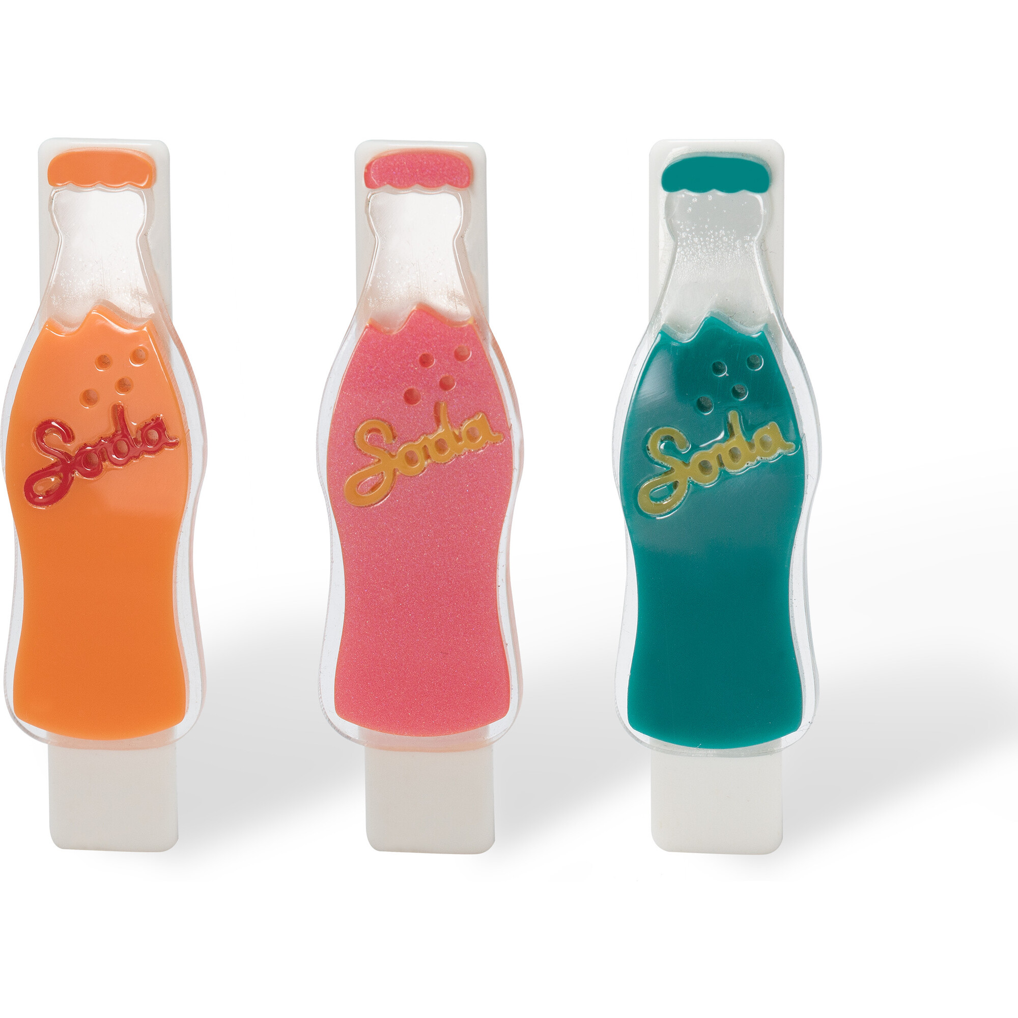 Bottle Drink Green Yellow Pink Hair Clips - Hair Accessories - 1
