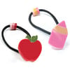 Apple and Pencil Pink Hair Ties - Hair Accessories - 1 - thumbnail