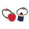 Apple and Pencil Navy Hair Ties - Hair Accessories - 1 - thumbnail