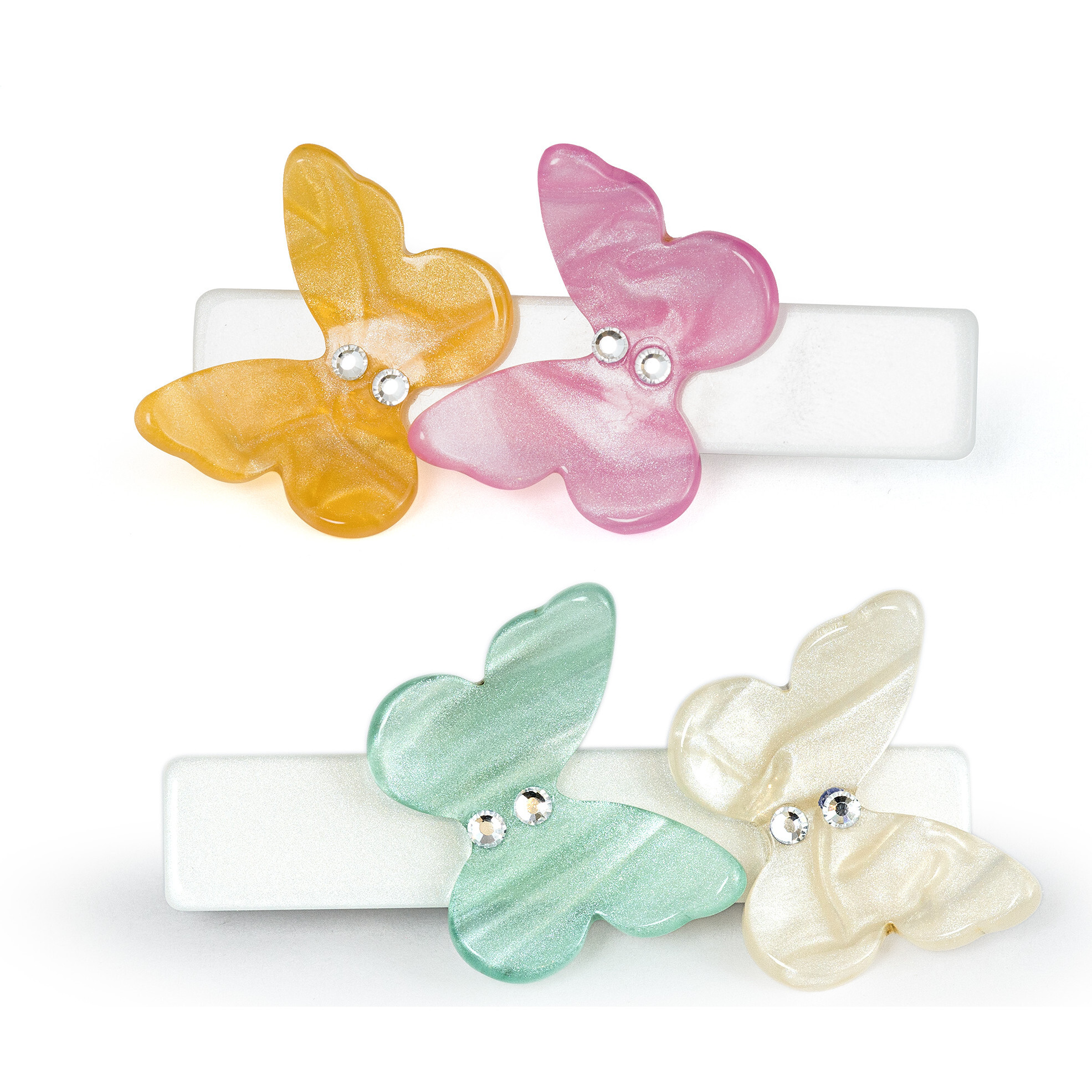 Butterflies Pearlized Pastel Alligator Clip - Hair Accessories - 1