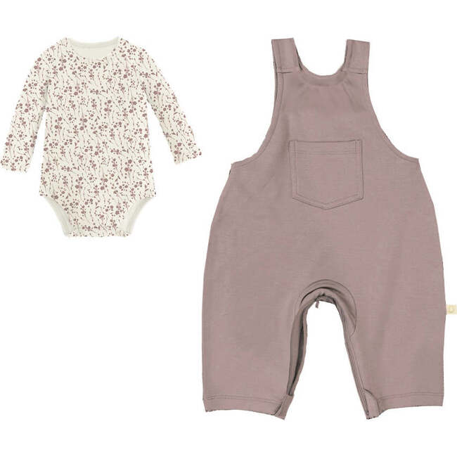 Bamboo Fleece Onesie Overall Set, Poise