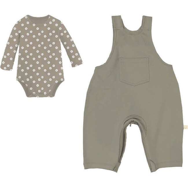 Bamboo Fleece Onesie Overall Set, Sunny