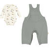 Bamboo Fleece Onesie Overall Set, Fish With A Hat - Mixed Apparel Set - 1 - thumbnail