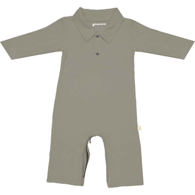 Bamboo Fleece Collared Jumpsuit, Maple