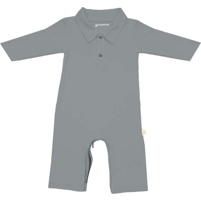 Bamboo Fleece Collared Jumpsuit, Sage