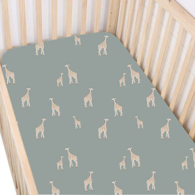 Baby's Crib Sheet, Giraffe Moss