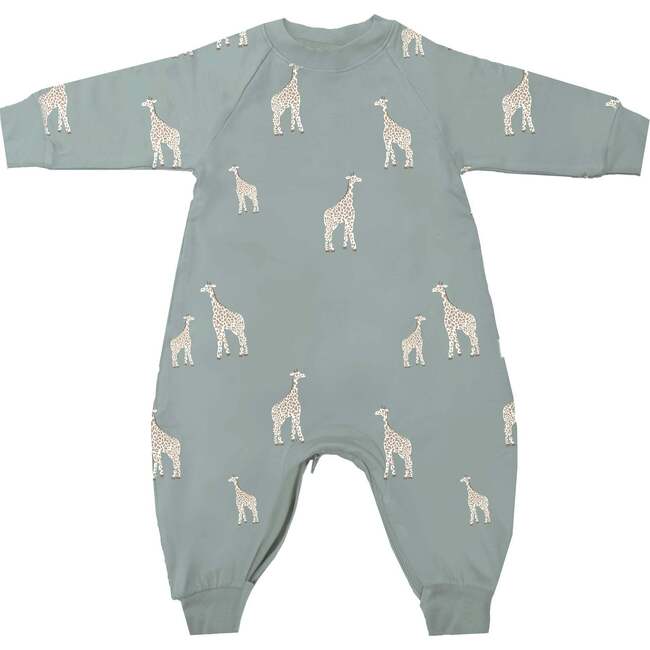 Baby Fleece Romper Jumpsuit, Giraffe Moss