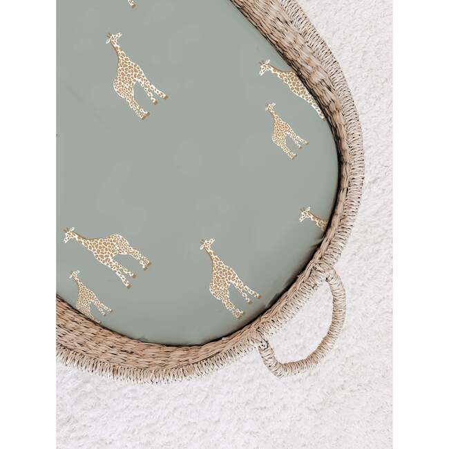 Diaper Changing Pad Cover, Giraffe Moss