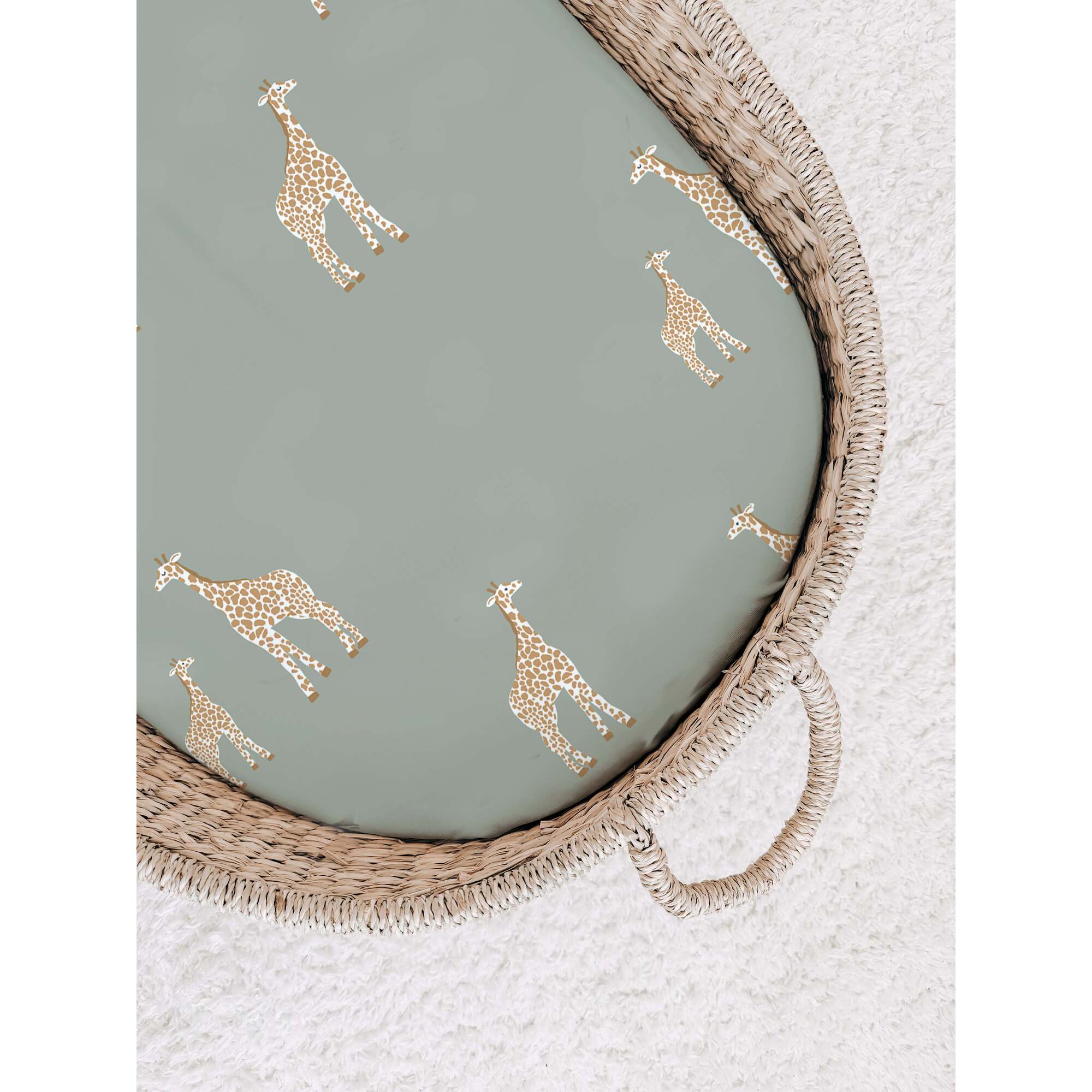 Diaper Changing Pad Cover, Giraffe Moss - Changing Pads - 1