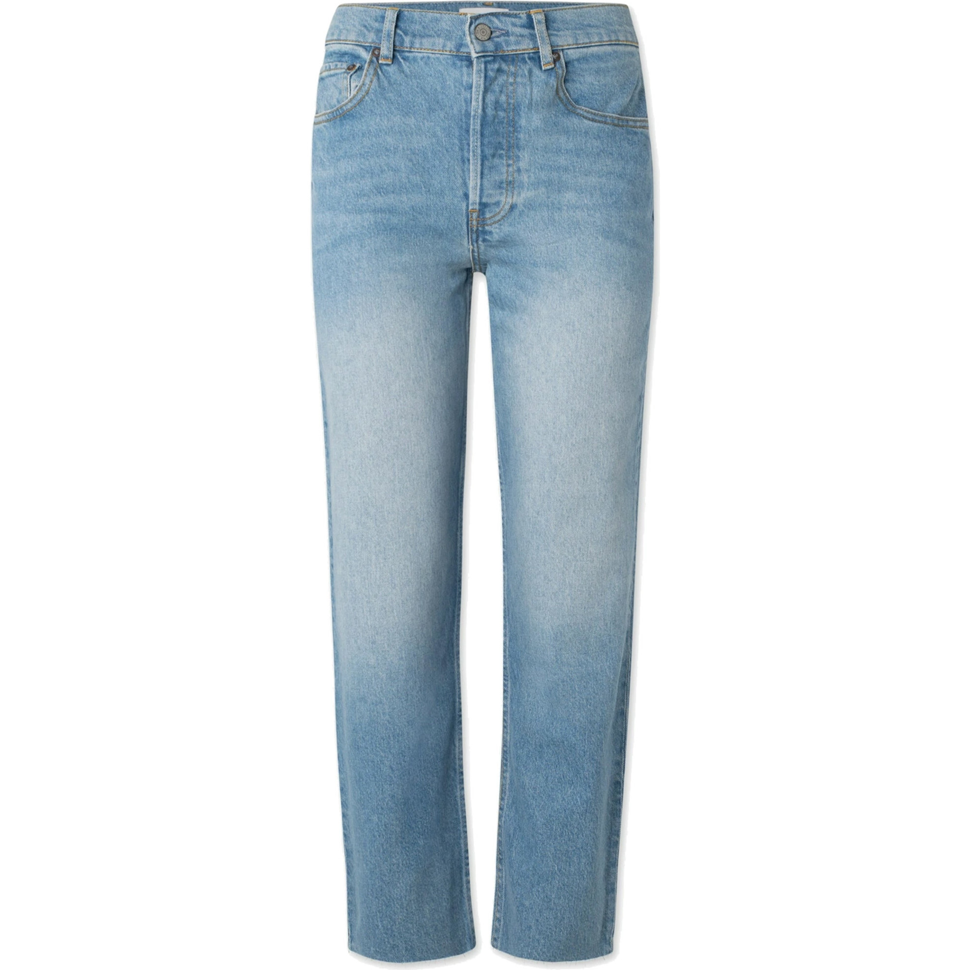 The Tommy Stretch Raw Hem Straight Leg Cropped Jeans, Eternal Sunshine - Jeans - 1