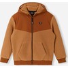 Kid's Samota Fur Fleece Waterproof Full Zip Hoodie, Cinnamon Brown - Sweatshirts - 1 - thumbnail