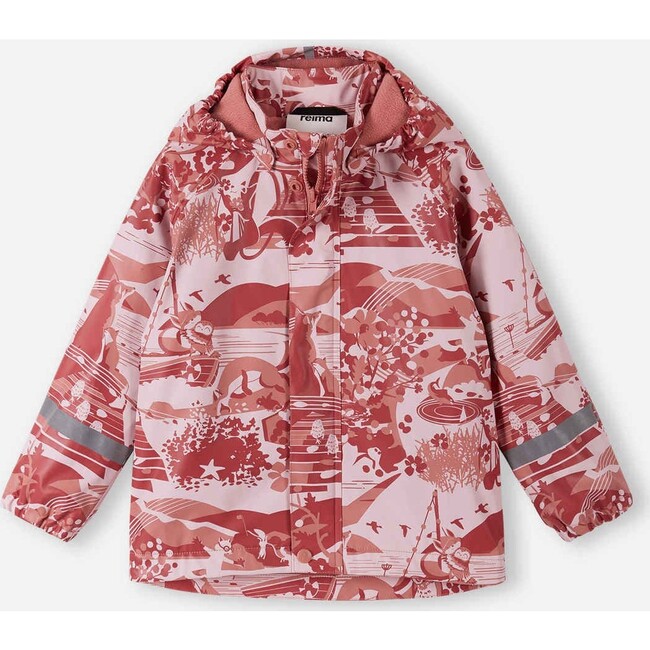 Kid's Koski Fleece Lined Rain Jacket, Rose Blush