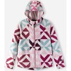 Kid's Haave Reverse Knit Fleece Full Zip Hoodie, Grey & Pink - Sweatshirts - 3