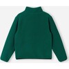 Kid's Turkki Fur Fleece Zipper Sweater, Deeper Green - Sweaters - 2