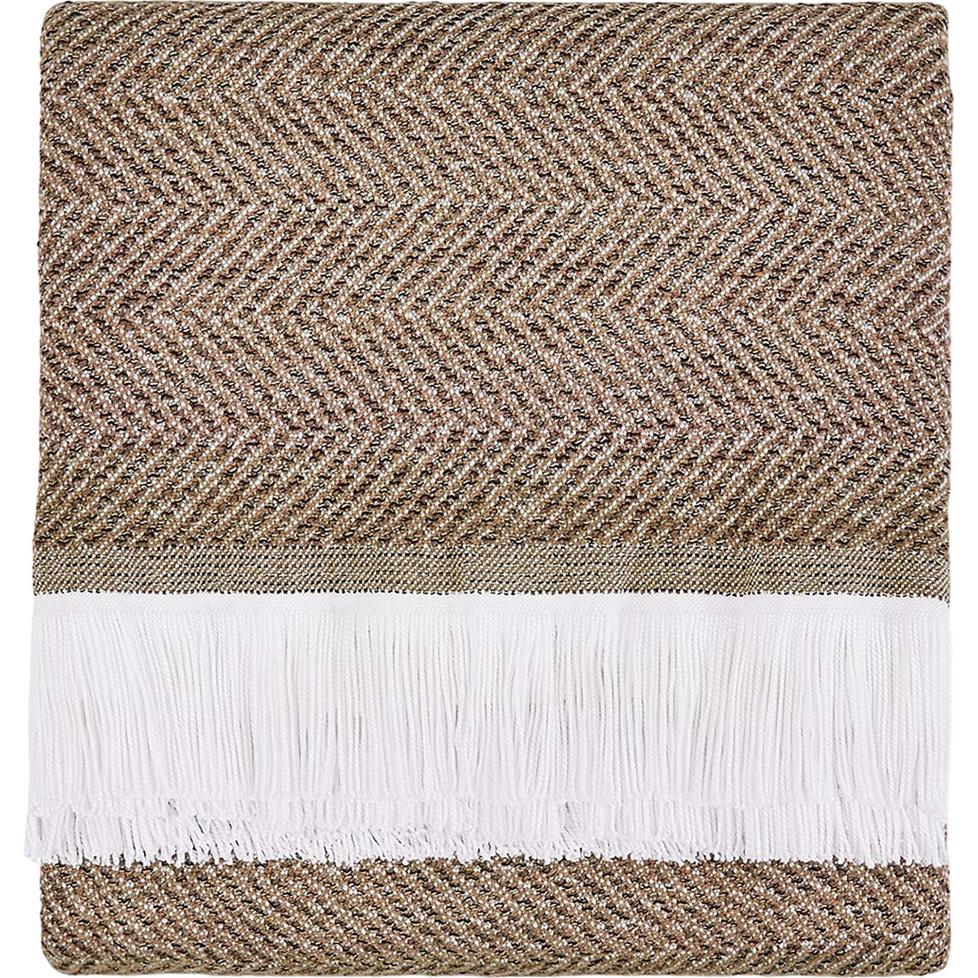 Herringbone Stain Resistant Indoor Outdoor Throw, Spice - Throws - 1