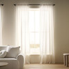 Lina Sheer UV Protection Curtain​​, Natural - Window Treatments - 2