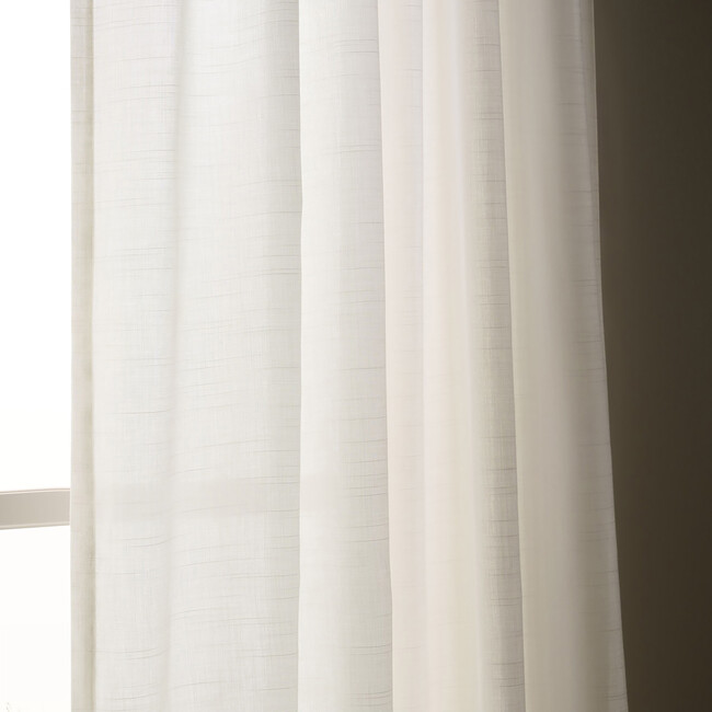 Lina Sheer UV Protection Curtain​​, Natural - Window Treatments - 3