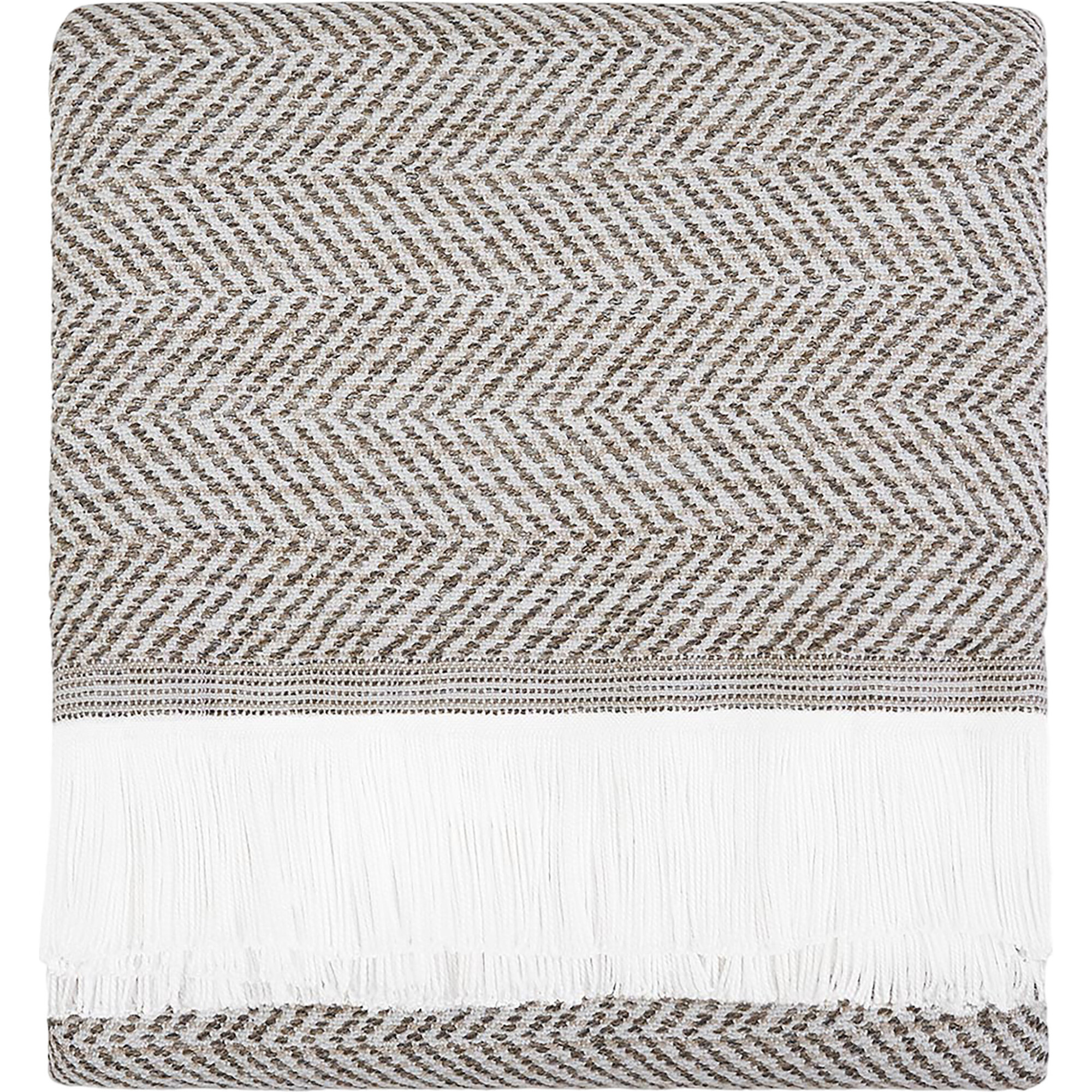 Herringbone Stain Resistant Indoor Outdoor Throw, Ashe - Throws - 1