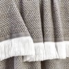 Herringbone Stain Resistant Indoor Outdoor Throw, Ashe - Throws - 2