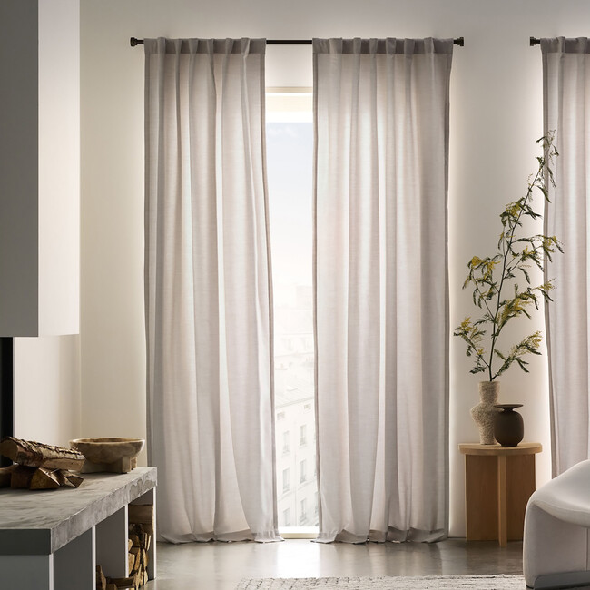 Durant Light Filtering UV Protection Curtain​​, Mushroom - Window Treatments - 2