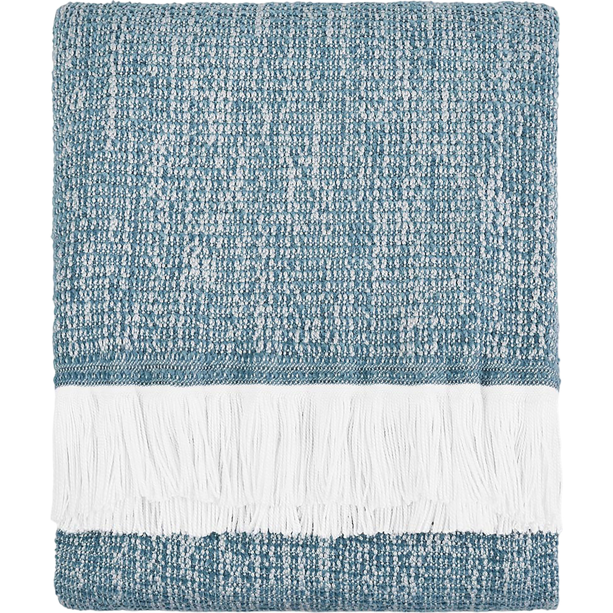 Crosshatch Stain Resistant Indoor Outdoor Throw, Lake - Throws - 1