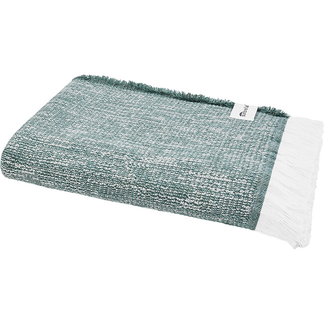 Crosshatch Stain Resistant Indoor Outdoor Throw, Spa - Throws - 5