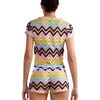 Women's Zigzag Short Sleeve Knit Tee, Multicolors - T-Shirts - 4