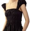 Women's Bodrum Short Puff Sleeve Back Tie Dress, Black - Dresses - 4