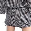 Women's Geneva Cargo Bloomer Shorts, Black & White Gingham - Shorts - 4