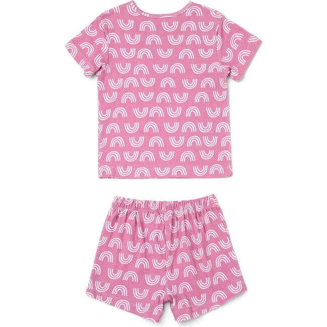 Rainbow Print 2-Piece Short Sleeve Tee & Short Playset, Auguste - Mixed Apparel Set - 2