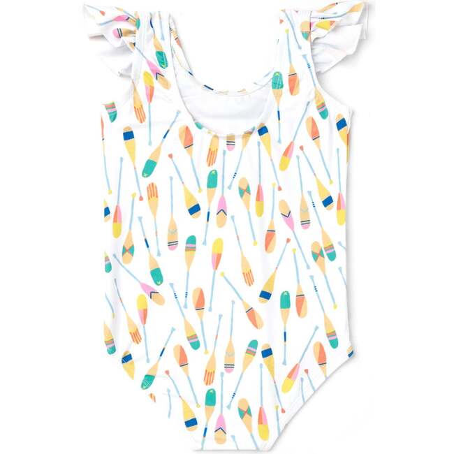 Flutter Sleeveless One-Piece Swimsuit, Painted Oars - One Pieces - 2