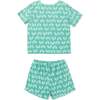 Rainbow Print 2-Piece Short Sleeve Tee & Short Playset, Jade - Mixed Apparel Set - 2