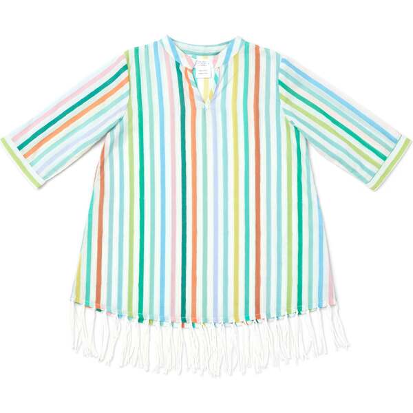 Fringe Cutout Long Sleeve Cover Up main image 0