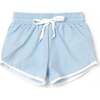 Drawstring Waist UPF50 Swim Trunks, Pearl Street Blue - Swim Trunks - 1 - thumbnail