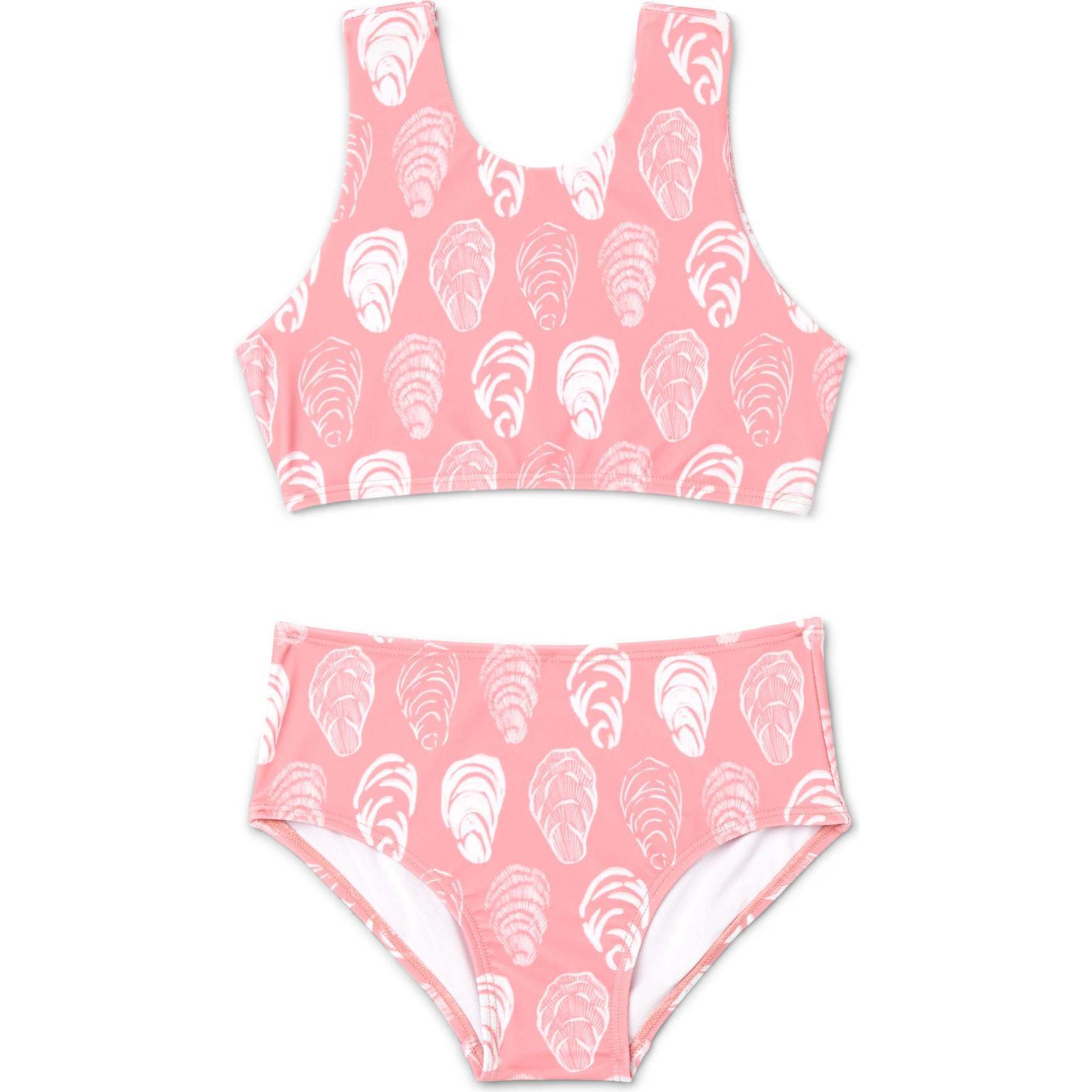 All Day High Neck Sleeveless 2-Piece Bikini, Oyster Pink Coral - Two Pieces - 1