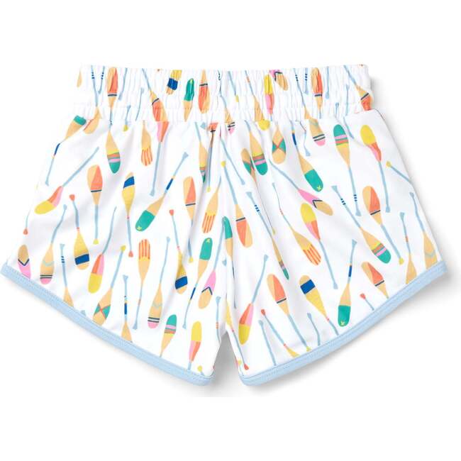 Drawstring Waist UPF50 Swim Trunks, Painted Oars - Swim Trunks - 2