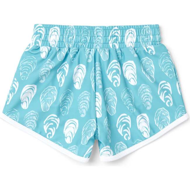 Drawstring Waist UPF50 Swim Trunks, Oyster Sea Glass - Swim Trunks - 2