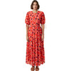 Women's Jolie Floral Print Tiered Maxi Dress, Grenada - Dresses - 1 - thumbnail