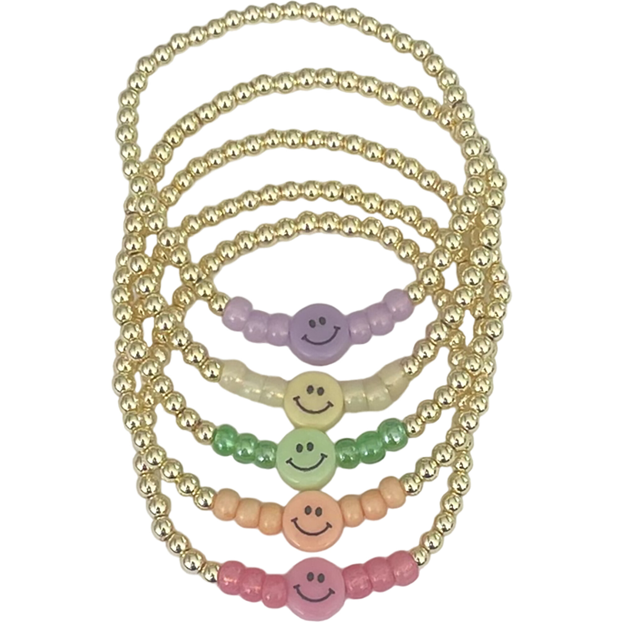 Golden Smiley Bracelets - Bracelets - 1