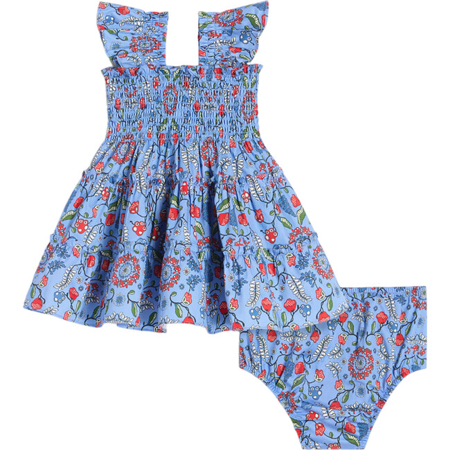 The Baby Ellie Ruffle Shoulder Nap Dress, Swedish Floral