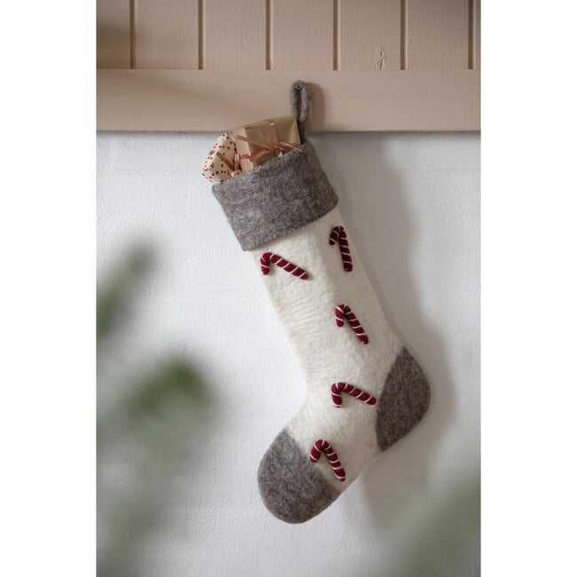 Felt Stocking, Candycanes - Stockings - 2